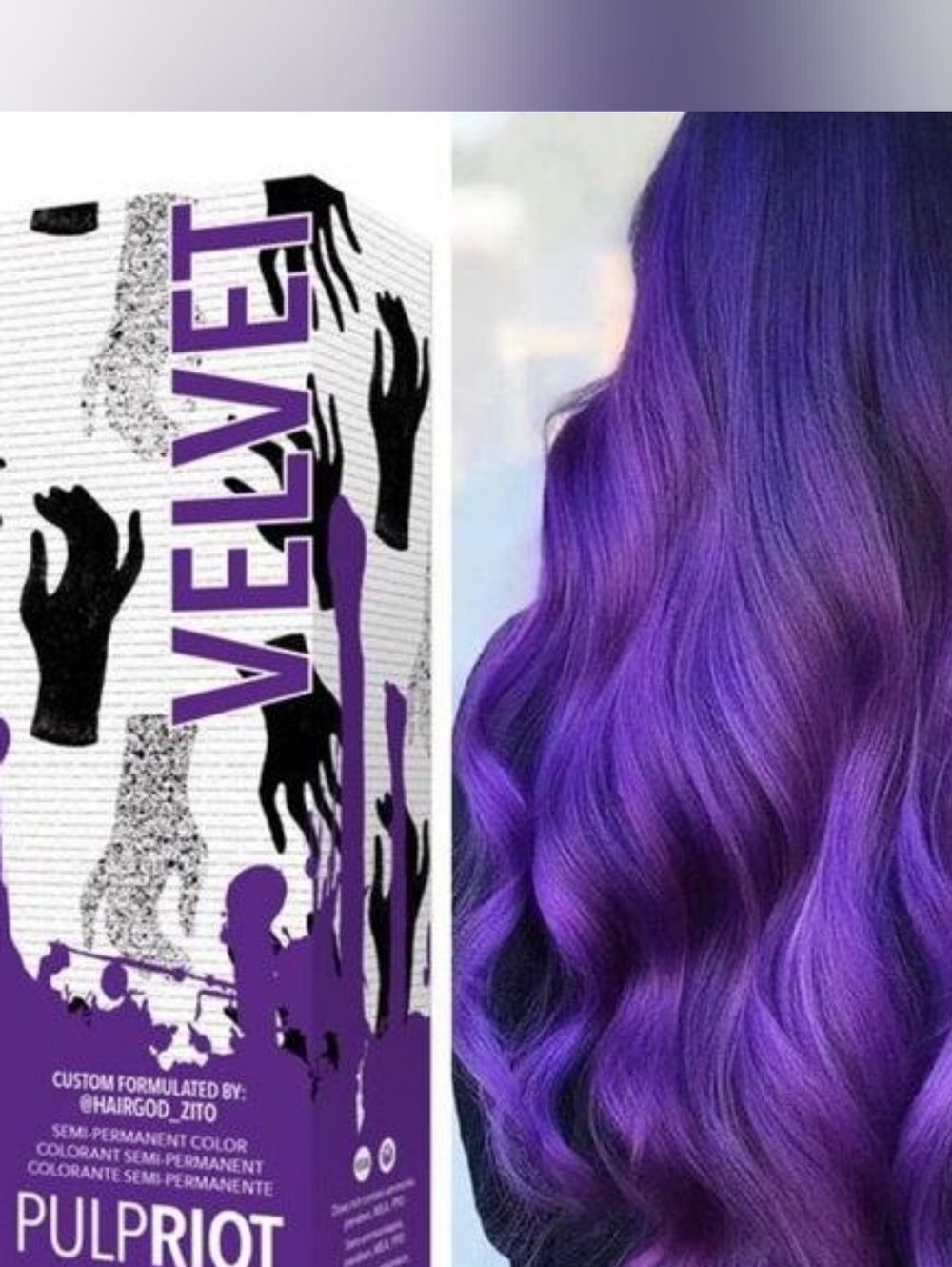 Pulp Riot Velvet Semi-Permanent Hair Color - Violet/Purple - Picture 2 of 7